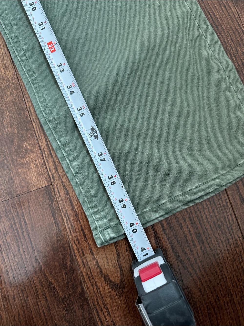 Quince olive green pants size 28 EUC - Picture 8 of 10